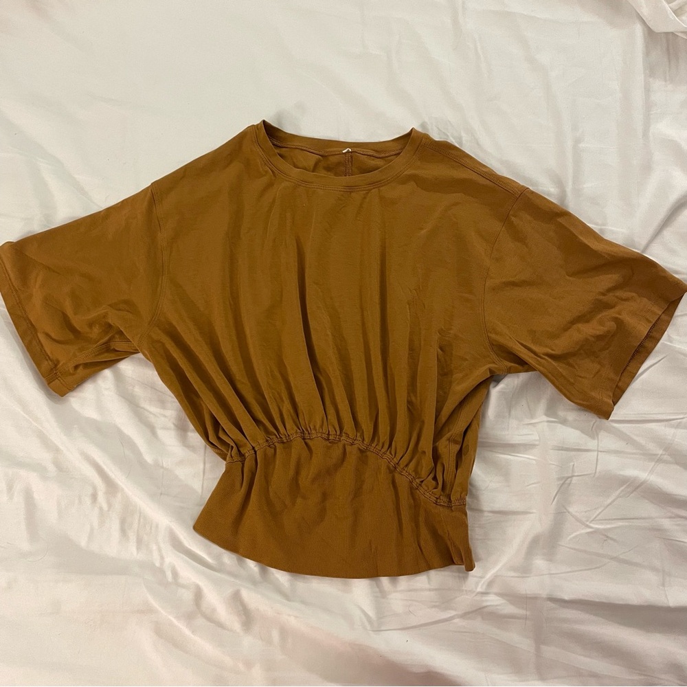 Lululemon LA Relaxed Fit Ribbed Waist Shirt Spiced Bronze 12 - Picture 5 of 8